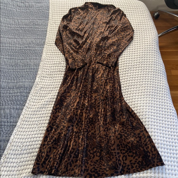 Rails Jazlyn Leopard Satin Shirtdress - Picture 8 of 10